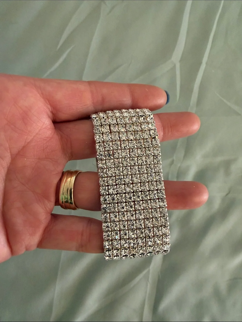 Crystal Rhinestone Hair Clip Set - Silver Sparkle